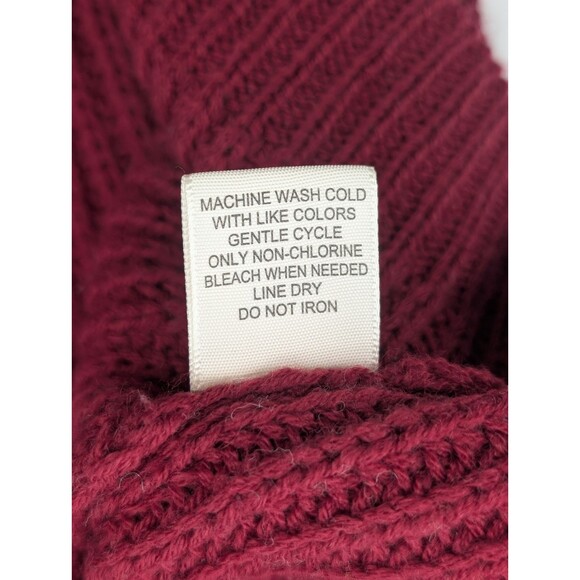 Ultra Flirt 90s Red Chunky Knit Tie-Back V-Neck Sweater Size Jrs. Extra Small - Picture 7 of 7